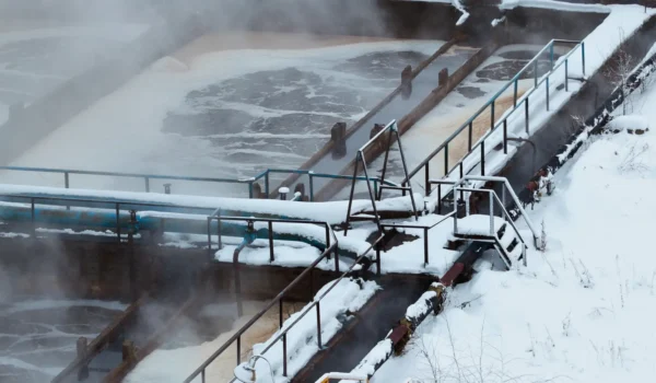 MBBR reactor during winter operation