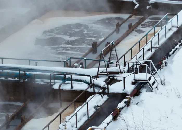 MBBR reactor during winter operation