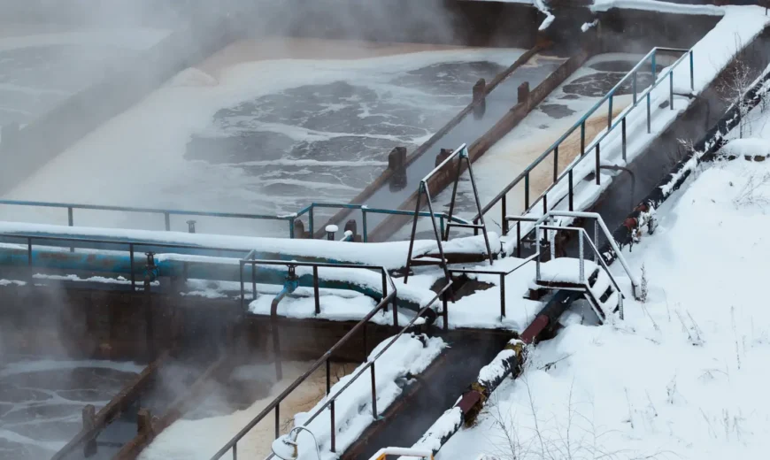 MBBR reactor during winter operation